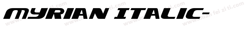 Myrian Italic字体转换